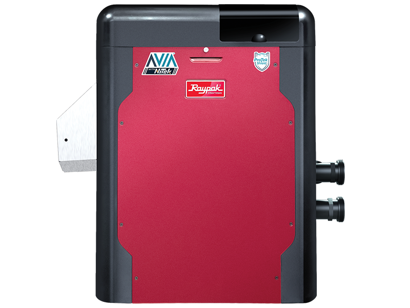 Raypak AVIA HD with NiTek Gas Pool Heater — front view