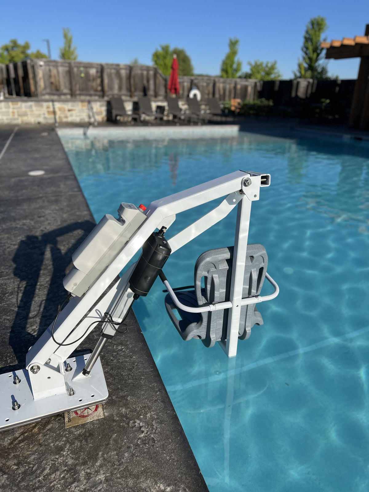 Spectrum Aquatics Aqua Buddy V2 ADA pool lift — rear view