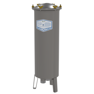 Harmsco BetterFilter BF155SC single cartridge stainless pool filter, front view