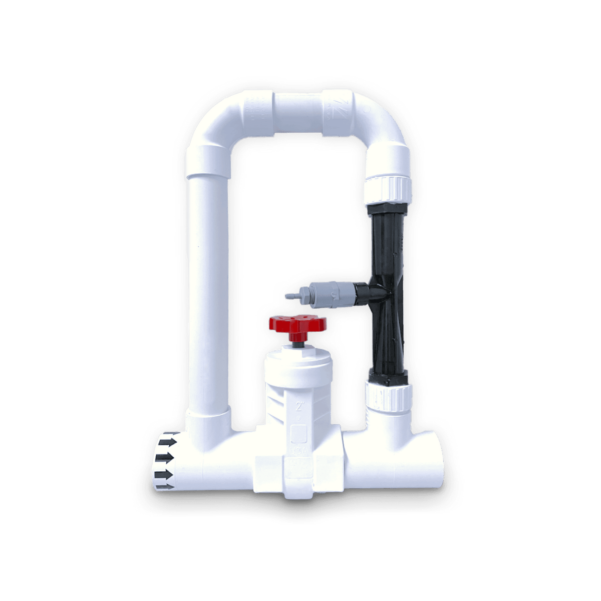 Clear Comfort Manifold Install Kit that plumbs the CCW50 AOP system into an 11 inch section of pipe