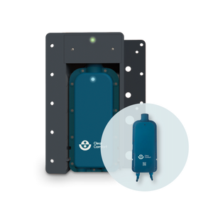 Clear Comfort CCW25 AOP spa system with its annual replacement cartridge called out