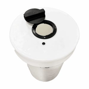 Chemical Tank with Manway Access and Containment Cover — the 15 Gallon option, detail view