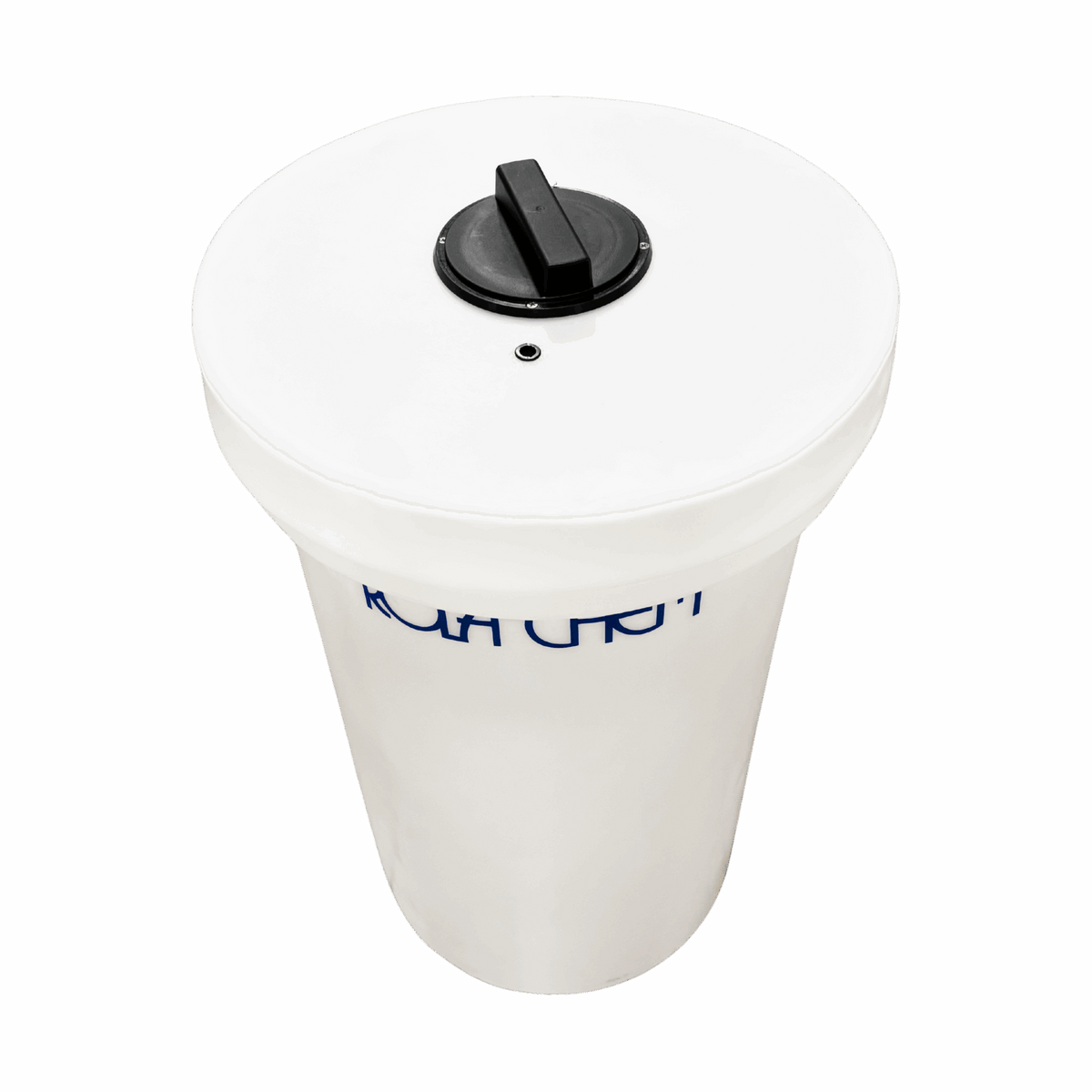 Chemical Tank with Manway Access and Containment Cover — the 30 Gallon option from the opposite side