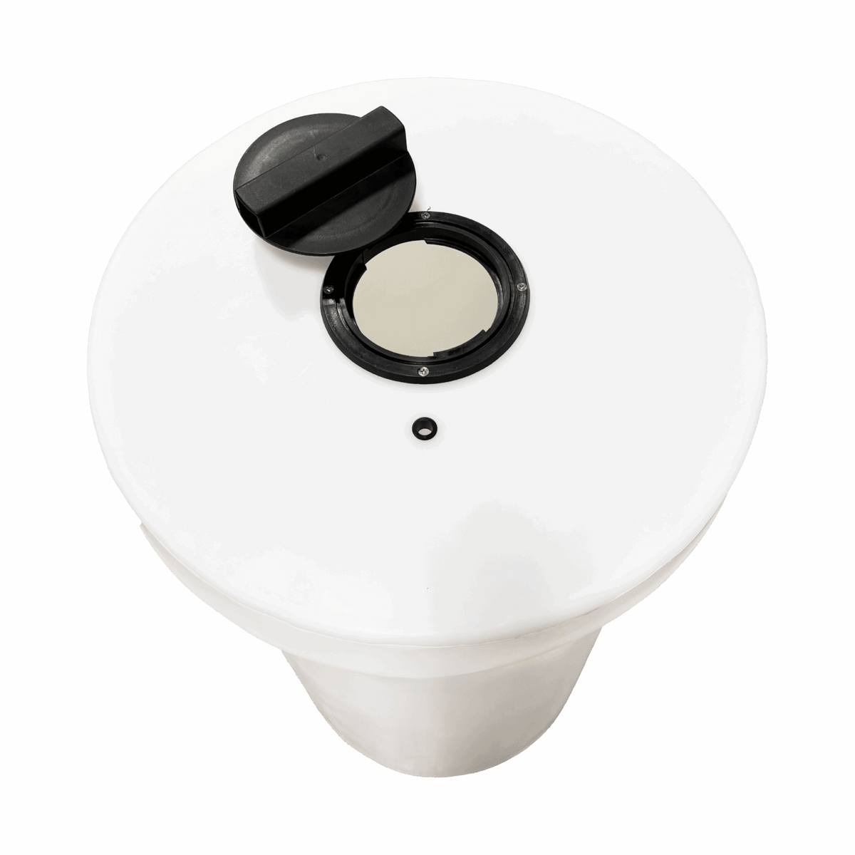 Chemical Tank with Manway Access and Containment Cover — the 30 Gallon option, detail view