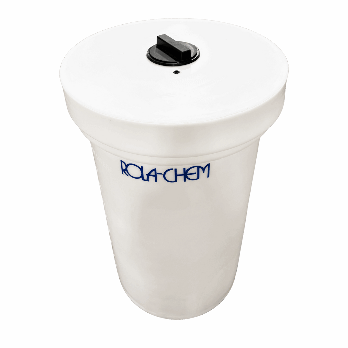 Chemical Tank with Manway Access and Containment Cover — the 55 Gallon option from the opposite side