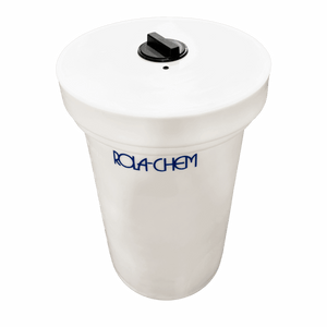 Chemical Tank with Manway Access and Containment Cover — the 55 Gallon option from the opposite side
