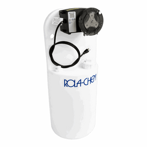 15 Gallon Chemical Tank with Pro Series 300 Metering Pump — the metering pump mounted on the tank lid, view 5