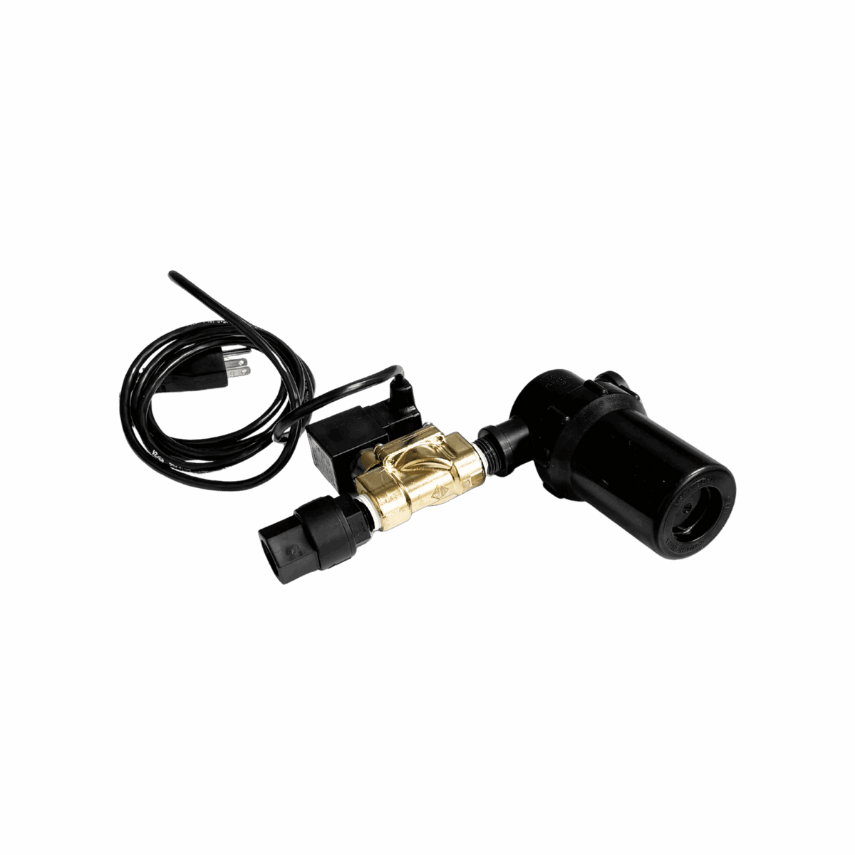 1/2 in 110V Solenoid Valve Kit for Erosion Feeders — shown from the opposite side