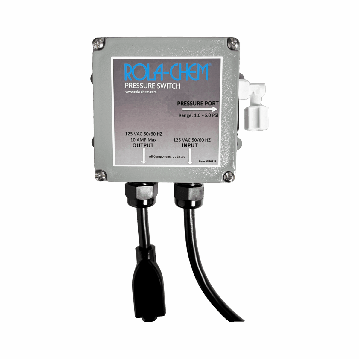 Interlock Pressure Switch Kit 1-6 PSI — shown from the opposite side
