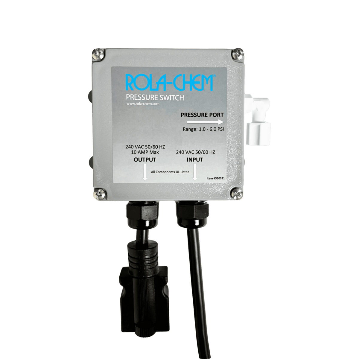 Interlock Pressure Switch Kit 1-6 PSI — the 240V option from the opposite side