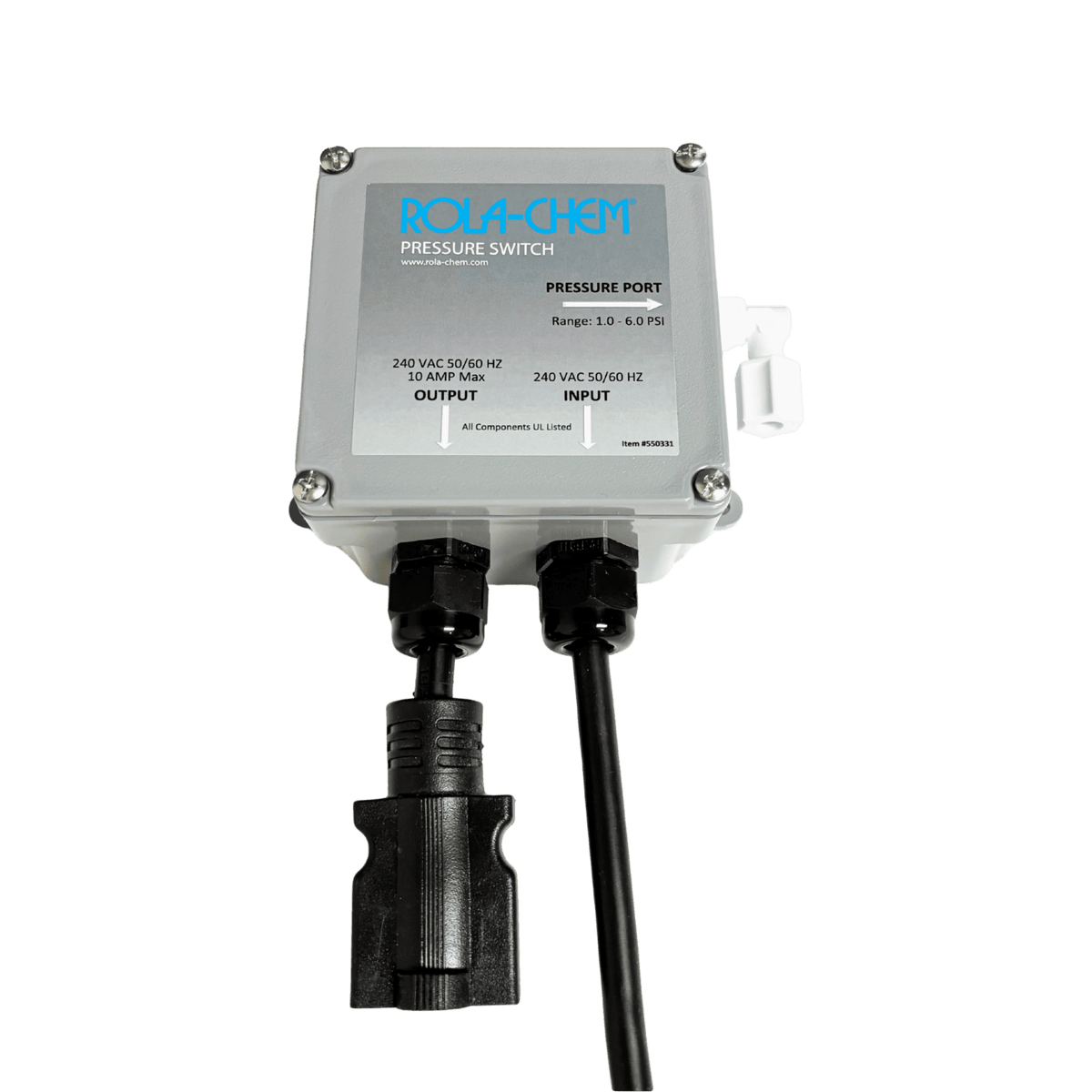 Interlock Pressure Switch Kit 1-6 PSI — the 240V option, detail view