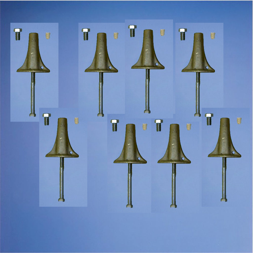 Duraflex 905-1M/3M-8 bronze deck anchor set — anchor castings