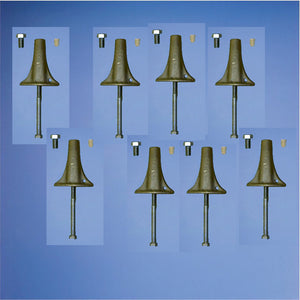 Duraflex 905-1M/3M-8 bronze deck anchor set — anchor castings