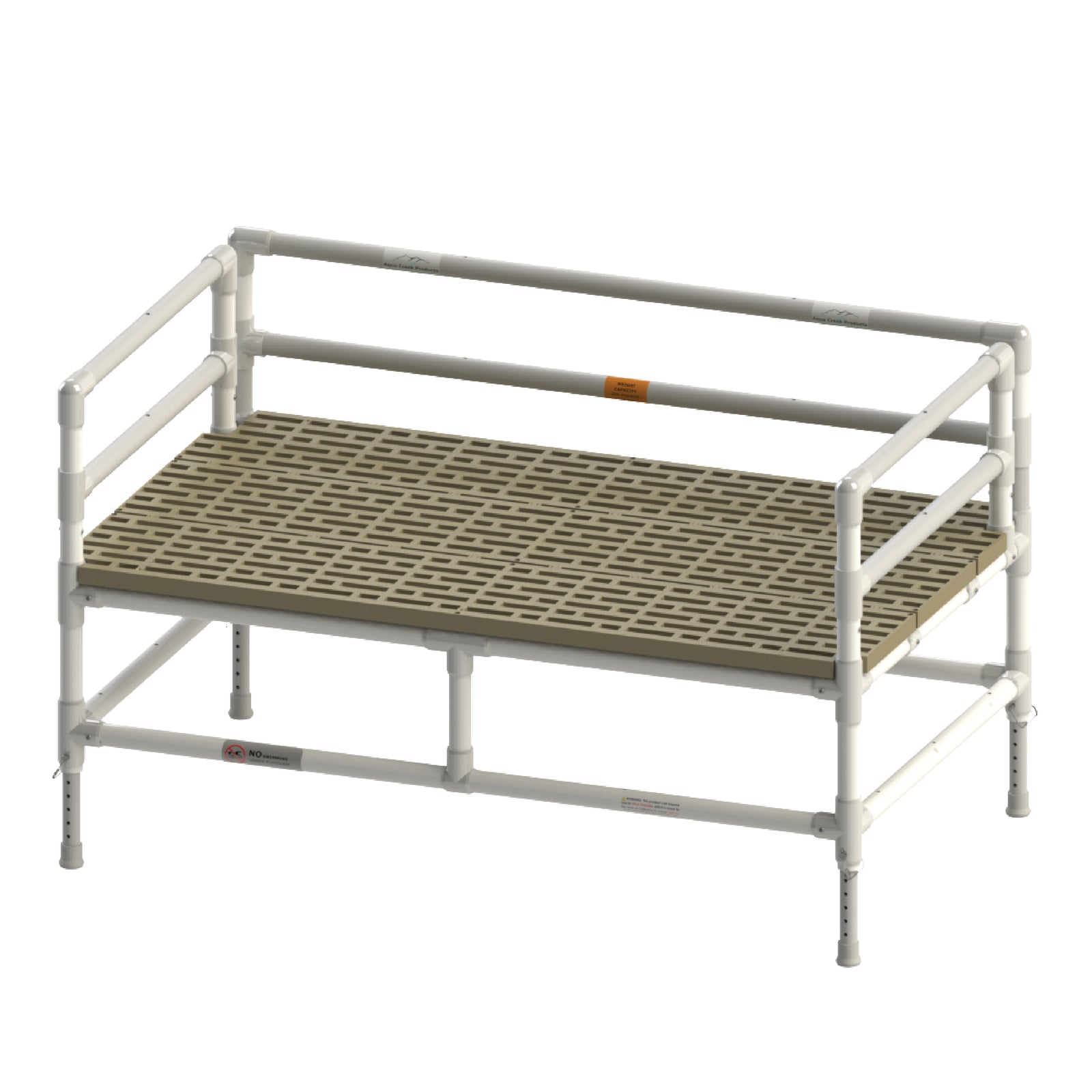Aqua Creek swim training platform F-250TTP — 36 x 60 deck with rails