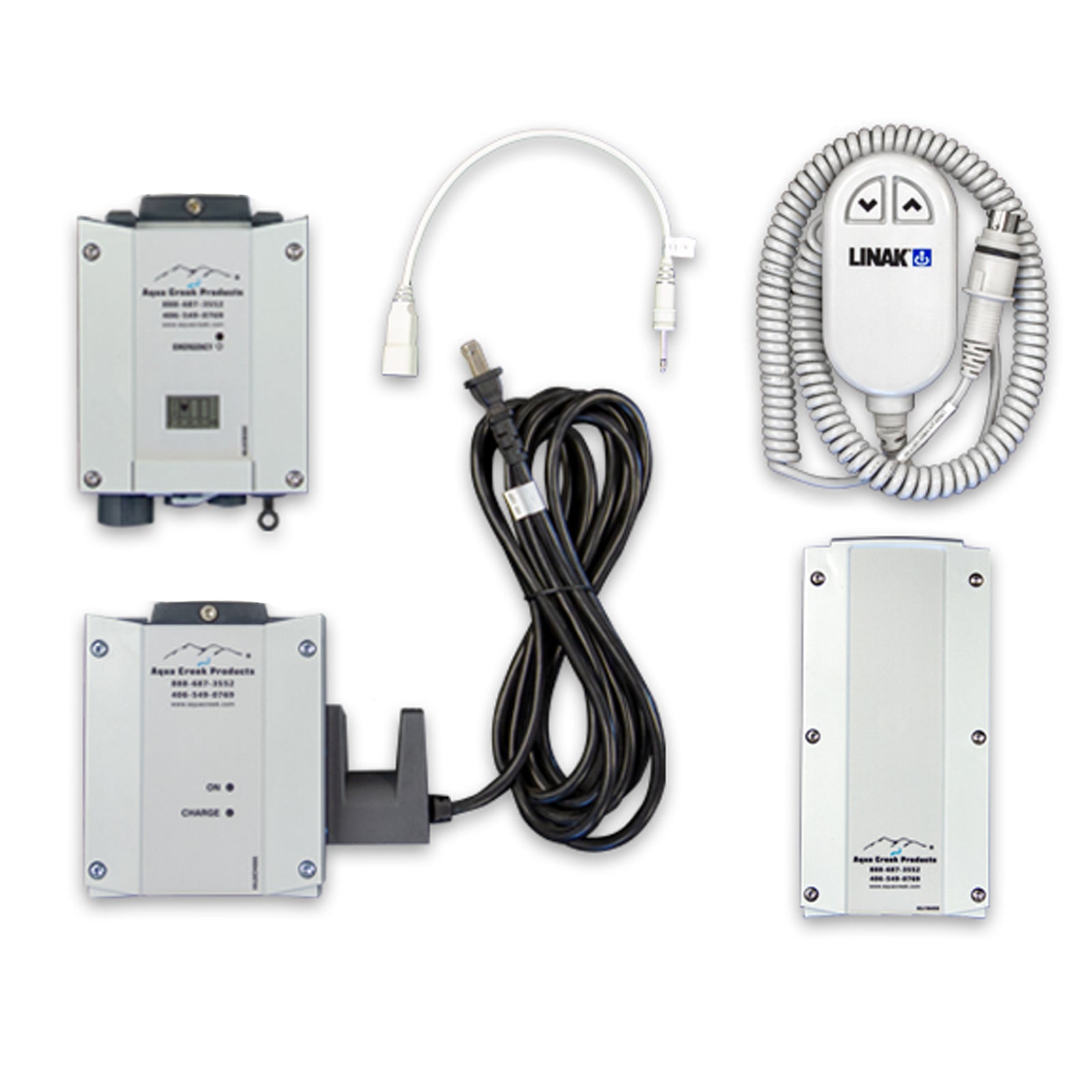 Aqua Creek F-409CBK Ranger electronic upgrade kit — battery, control box, charger, handset