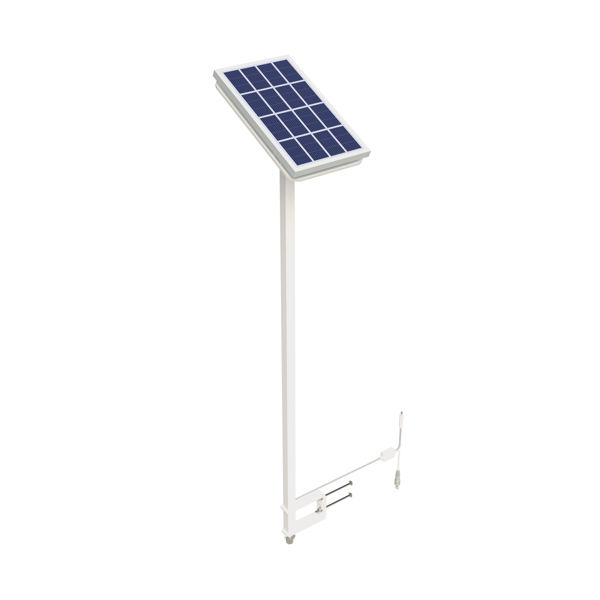 Aqua Creek F-SLR universal solar trickle charger — panel and mounting post