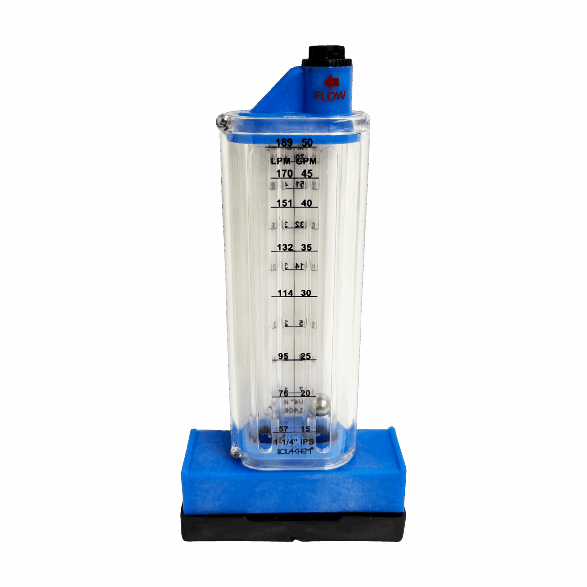 1-1/4" PVC Pool Flowmeter — the Top Mount option