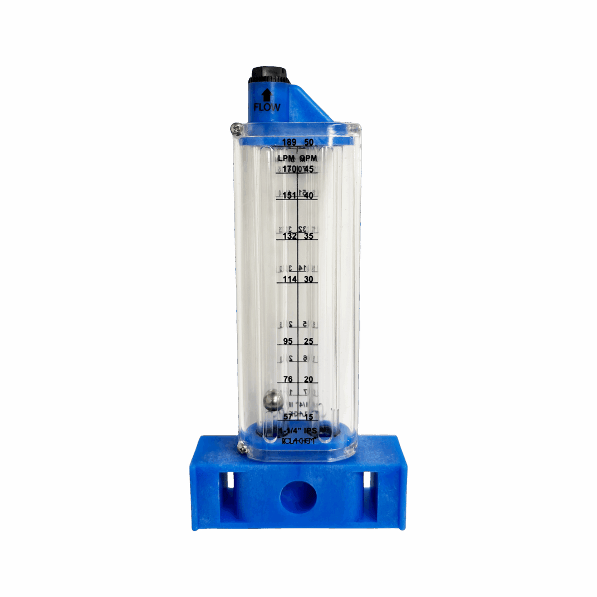 1-1/4" PVC Pool Flowmeter — the Vertical Mount option