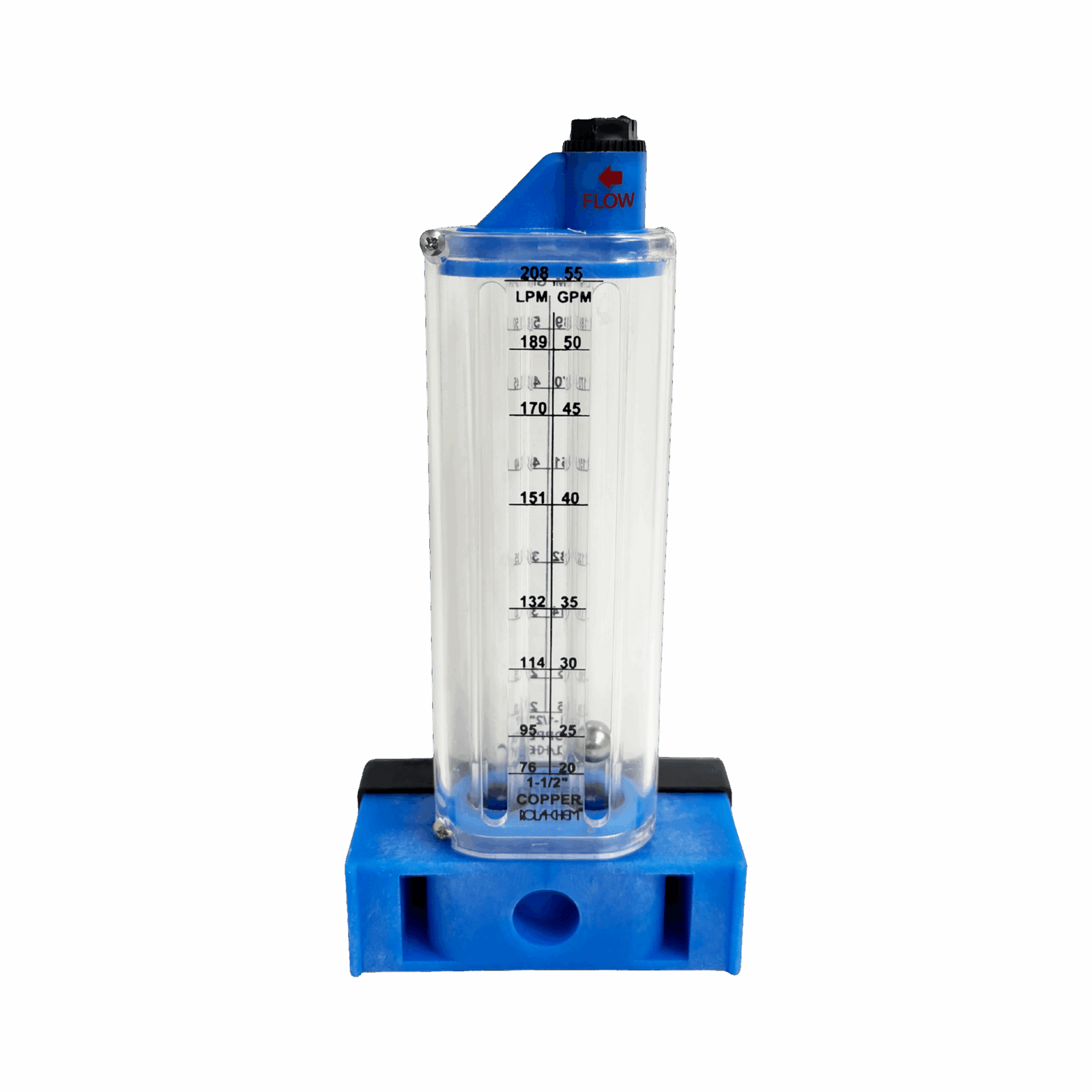 Rola-Chem 1-1/2" Copper Pool Flowmeter