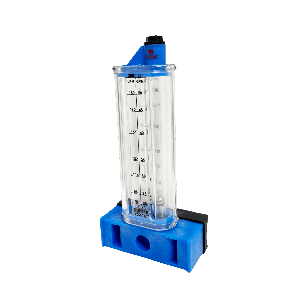 1-1/2" Copper Pool Flowmeter — shown from the opposite side