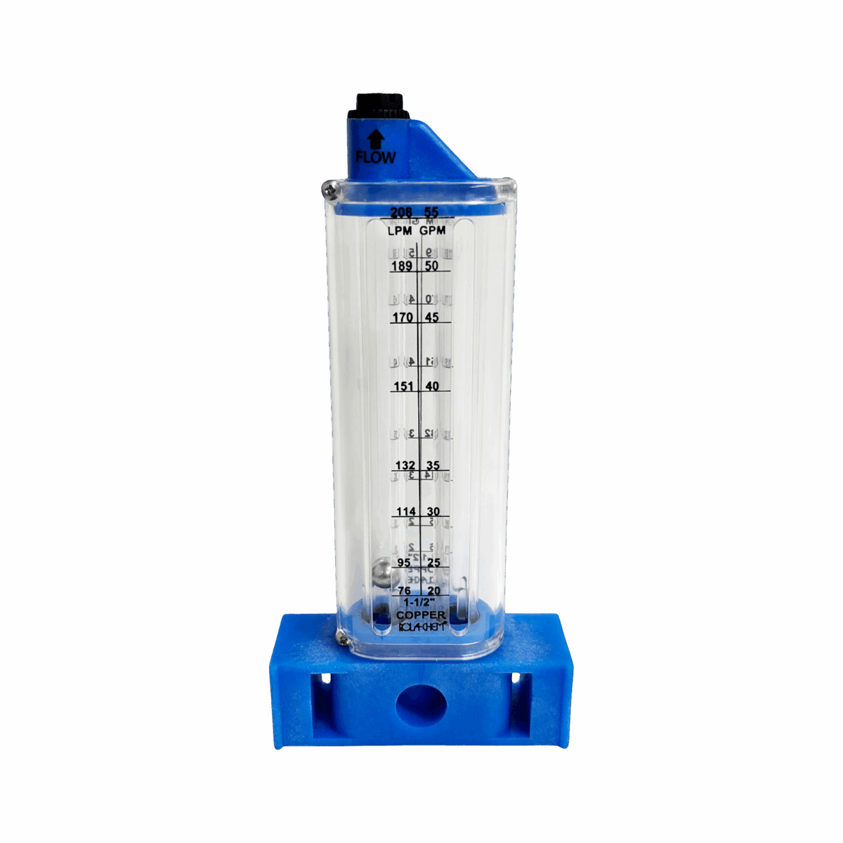 1-1/2" Copper Pool Flowmeter — the Vertical Mount option