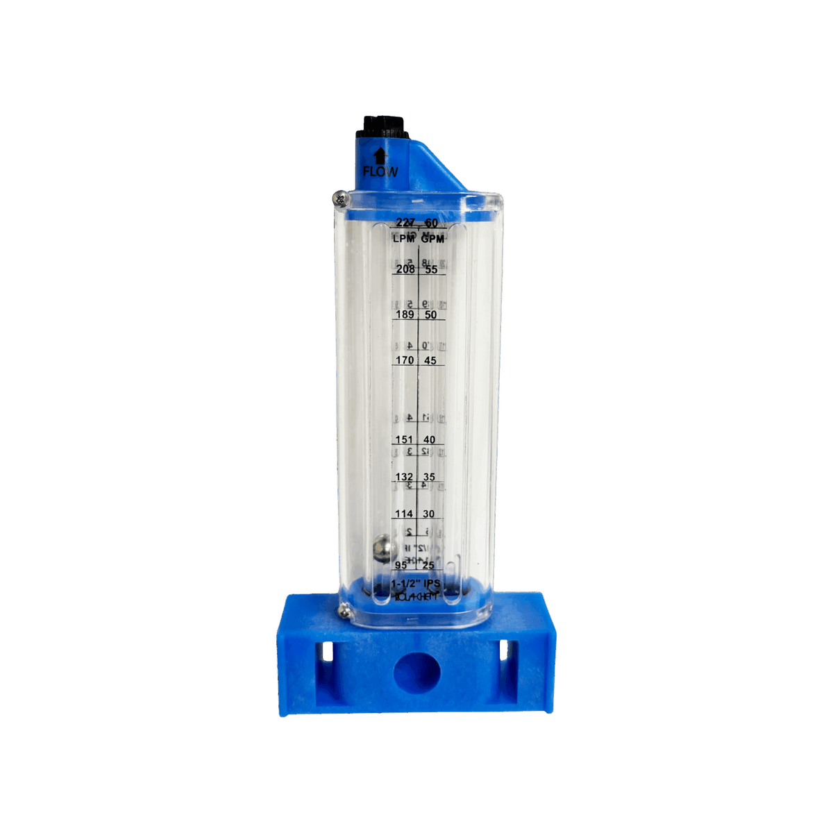 1-1/2" PVC Pool Flowmeter — the Vertical Mount option