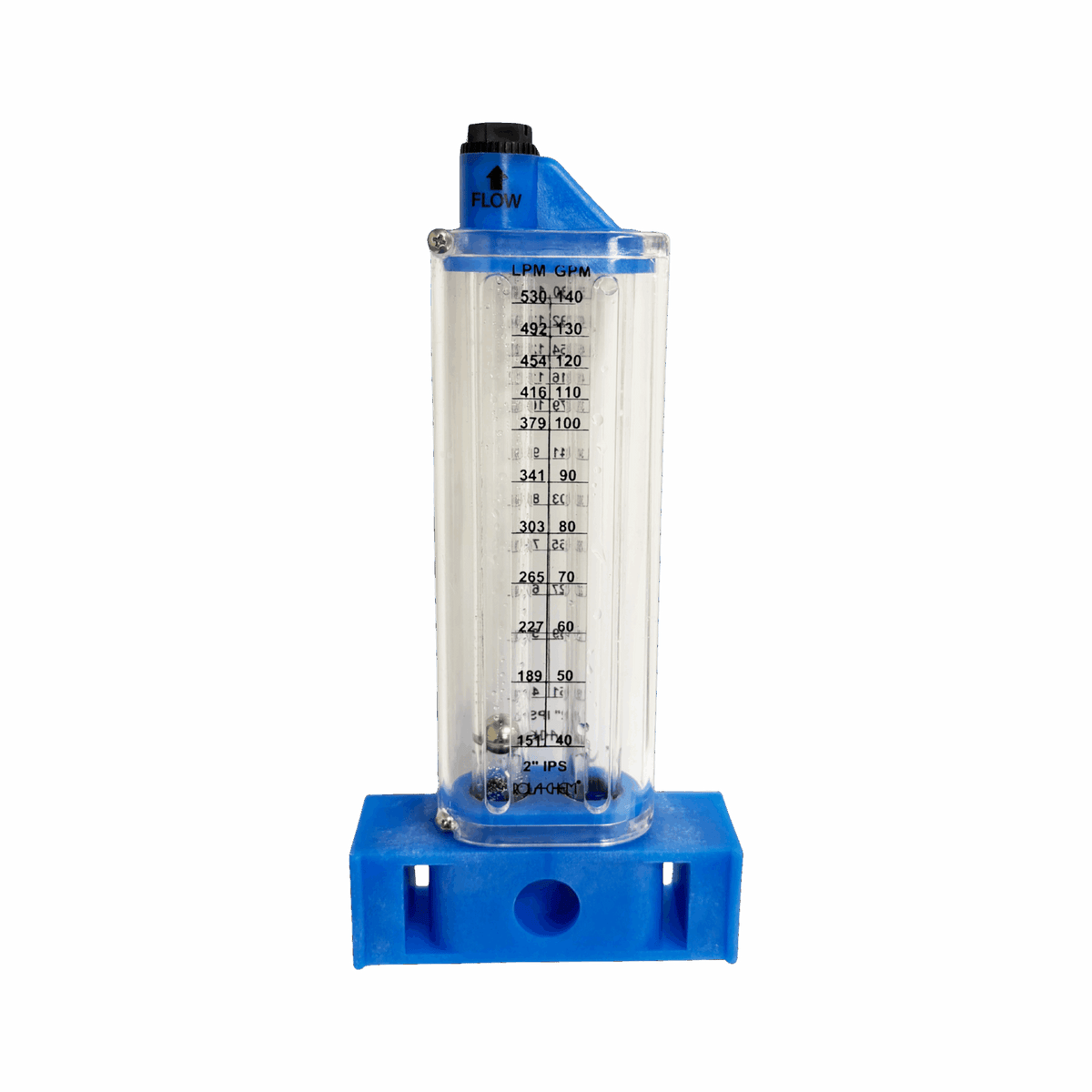 2" PVC Pool Flowmeter — the Vertical Mount option