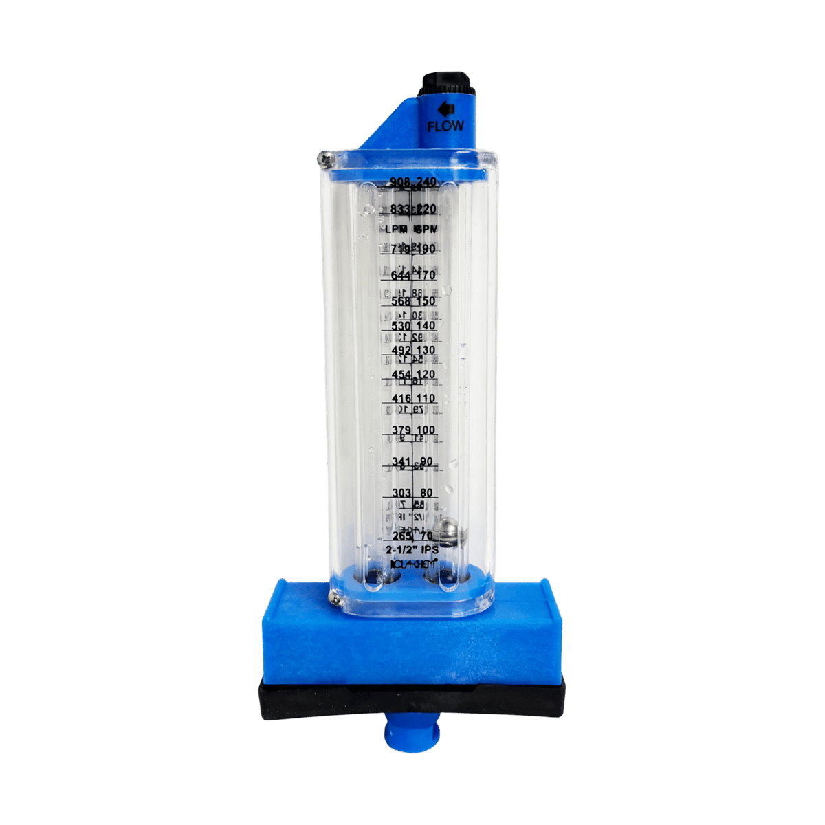 2-1/2" PVC Pool Flowmeter — the Top Mount option