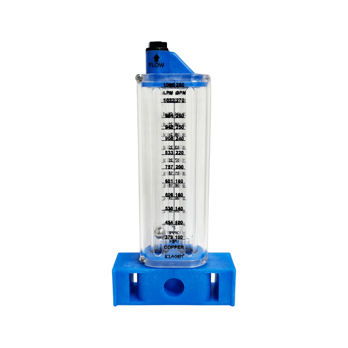 3" Copper Pool Flowmeter — the Vertical Mount option