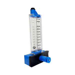 3" PVC Pool Flowmeter — the meter body with its saddle mounting block fitted