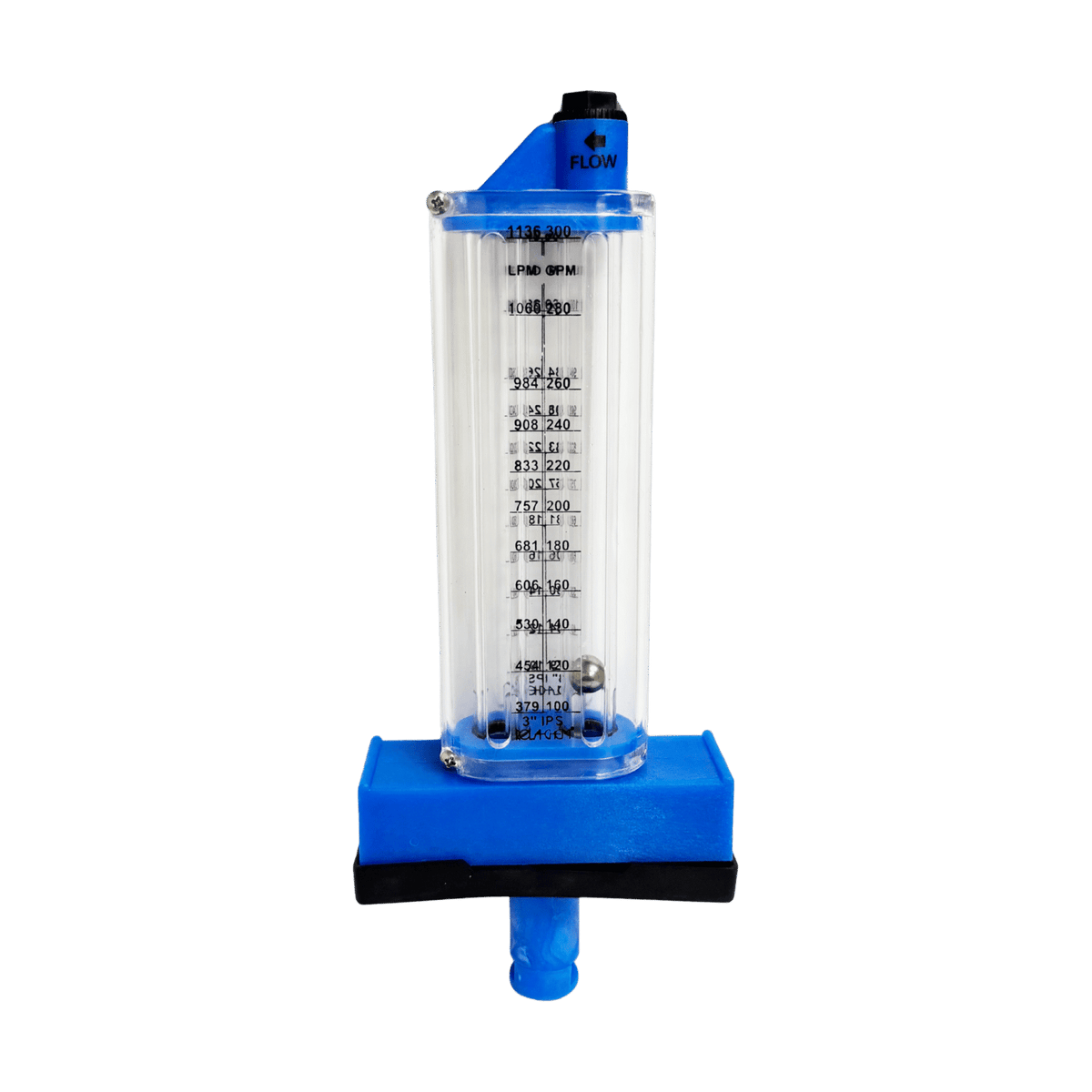 3" PVC Pool Flowmeter — the Top Mount option
