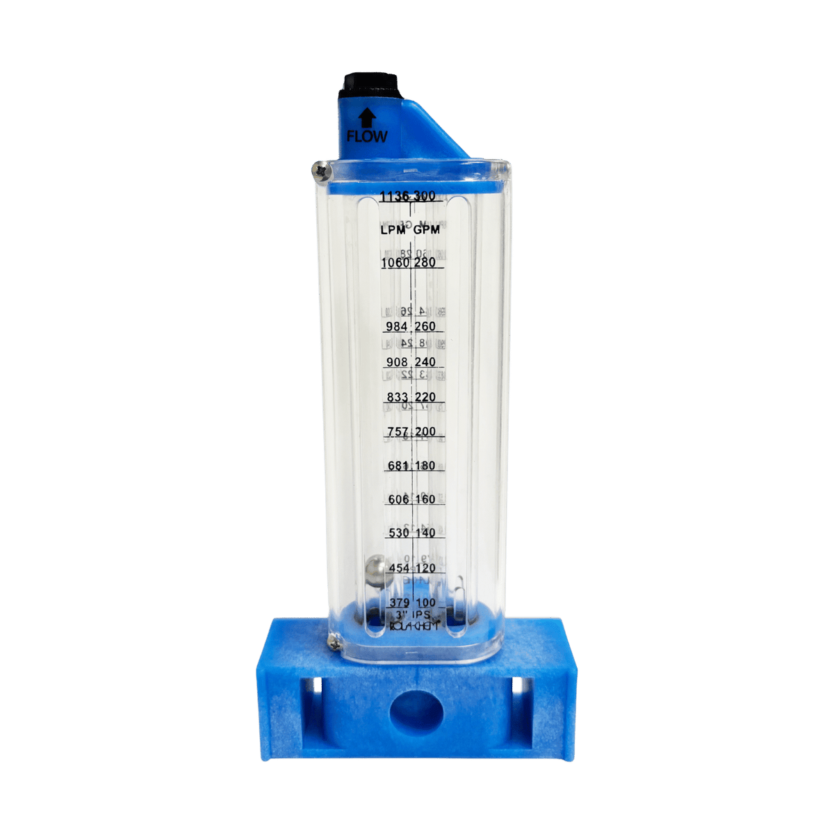 3" PVC Pool Flowmeter — the Vertical Mount option