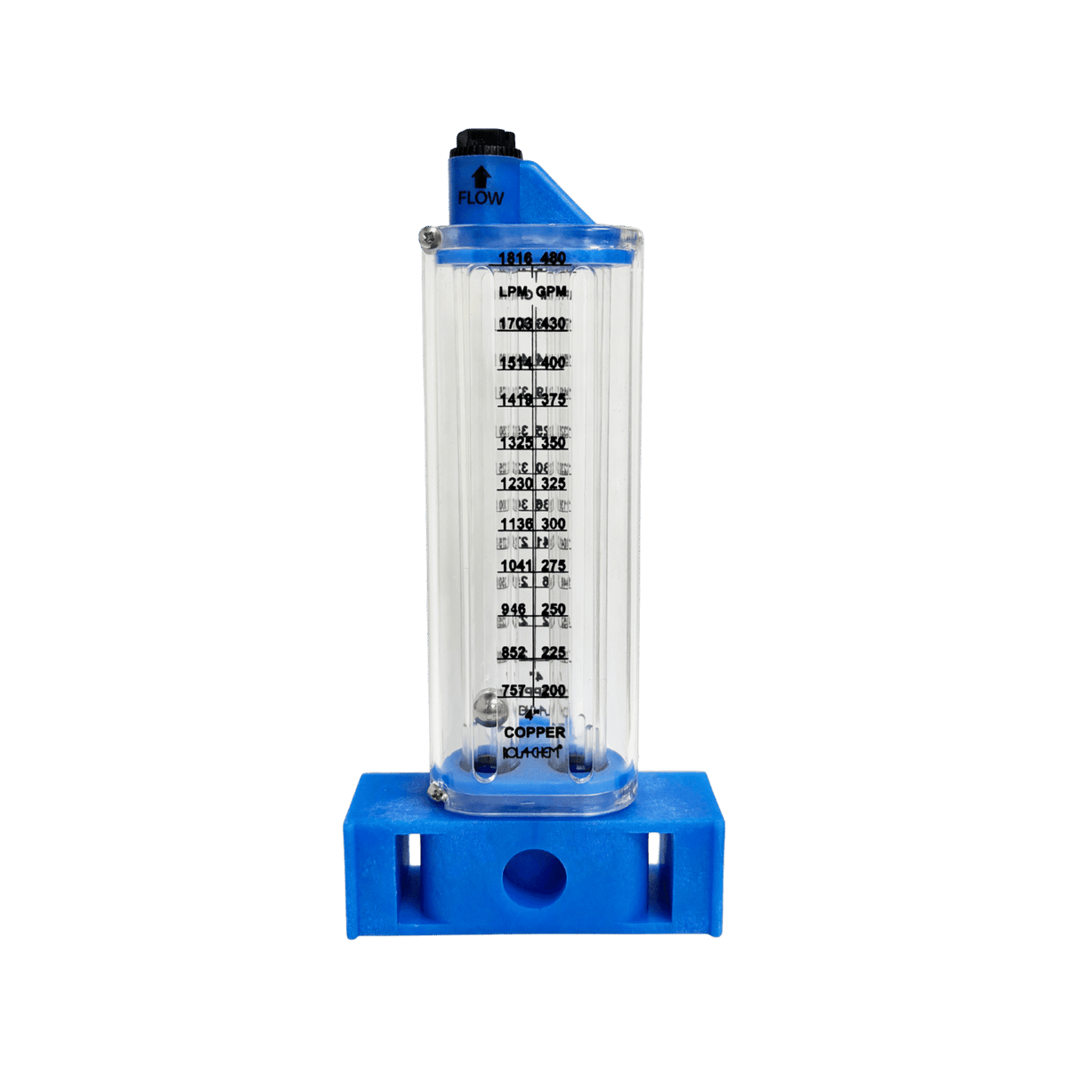 4" Copper Pool Flowmeter — the Vertical Mount option