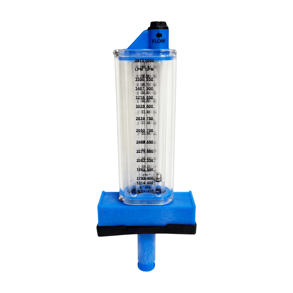 6" PVC Pool Flowmeter — the Top Mount option
