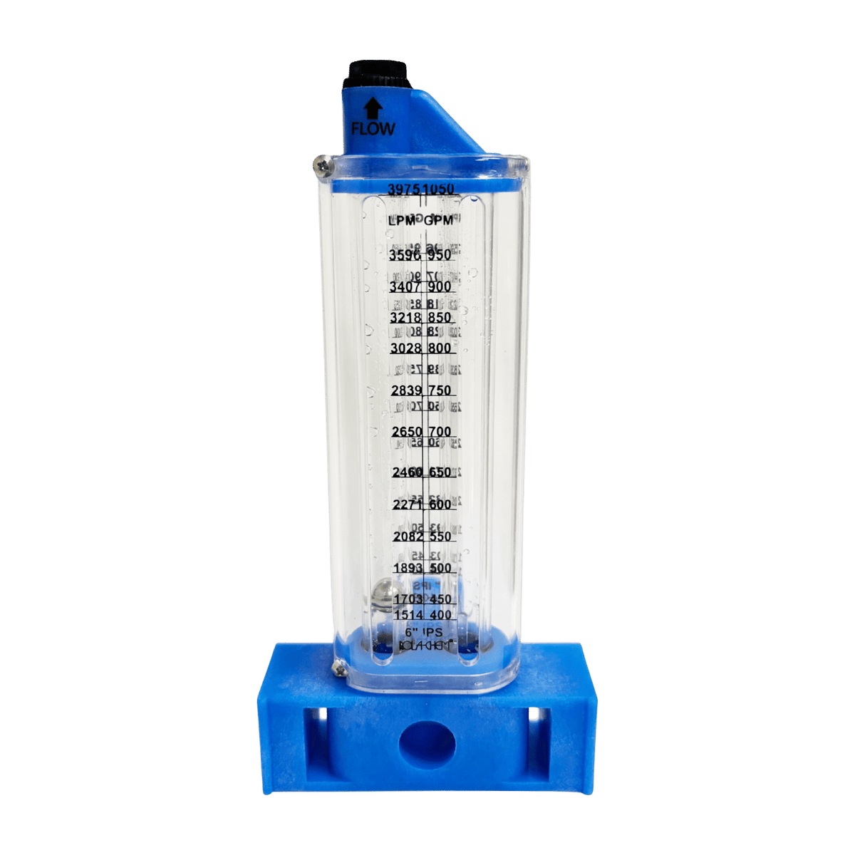 6" PVC Pool Flowmeter — the Vertical Mount option