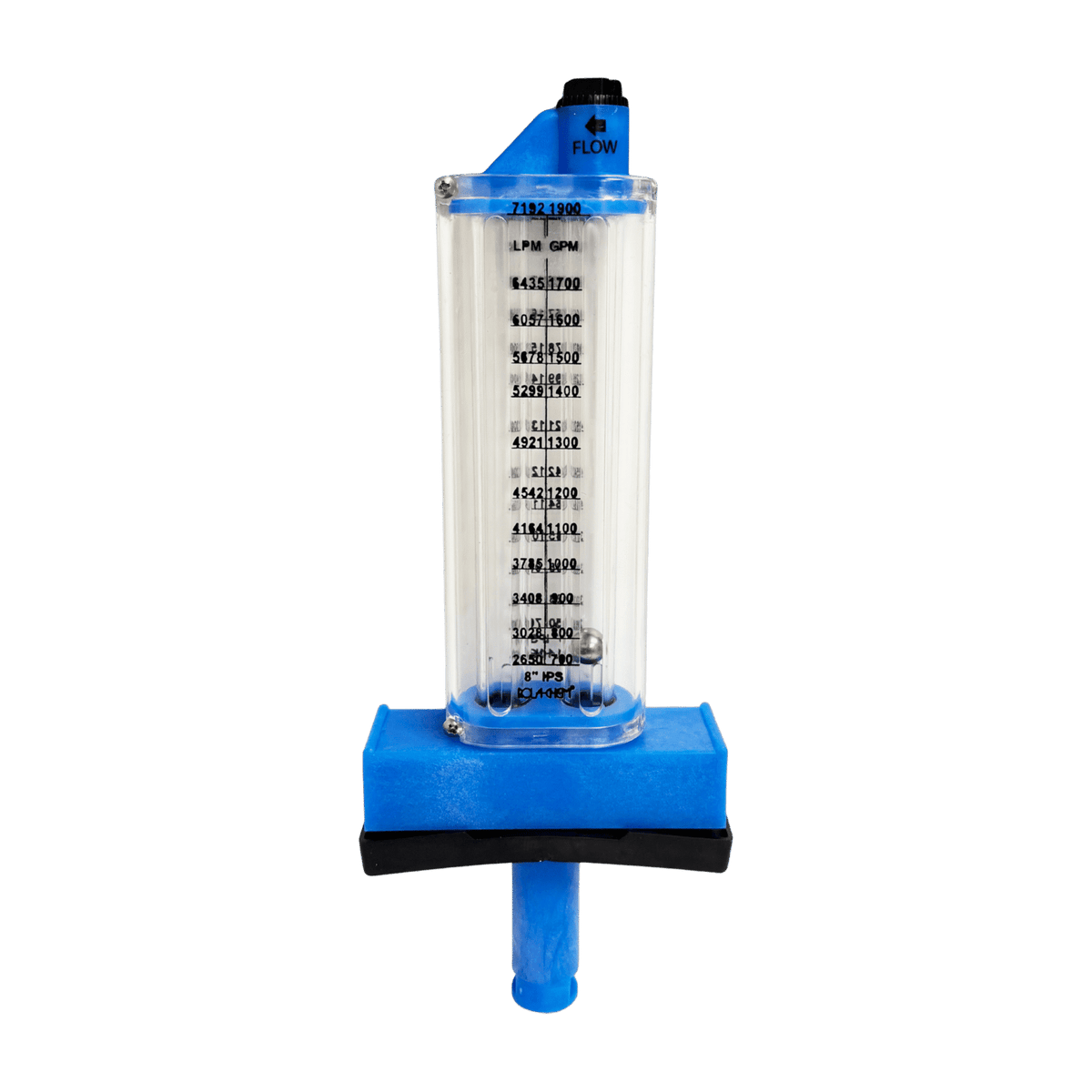 8" PVC Pool Flowmeter — the Top Mount option