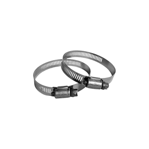 1" PVC Pool Flowmeter — the two hose clamps supplied with the meter