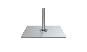 Ledge Lounger galvanized steel plate stack cantilever base, square two-plate stack with stem