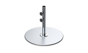 Ledge Lounger galvanized steel stack umbrella base, 24 in plate with 18 in stem