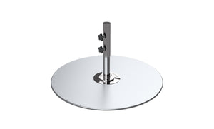 Ledge Lounger galvanized steel stack umbrella base, 36 in plate with 18 in two-piece stem