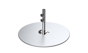 Ledge Lounger galvanized steel stack umbrella base, 40 in plate with 18 in two-piece stem
