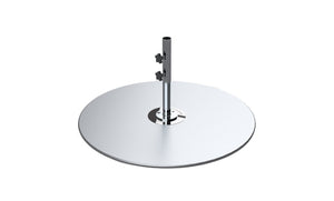 Ledge Lounger galvanized steel stack umbrella base, 40 in plate with 18 in stem and base plate
