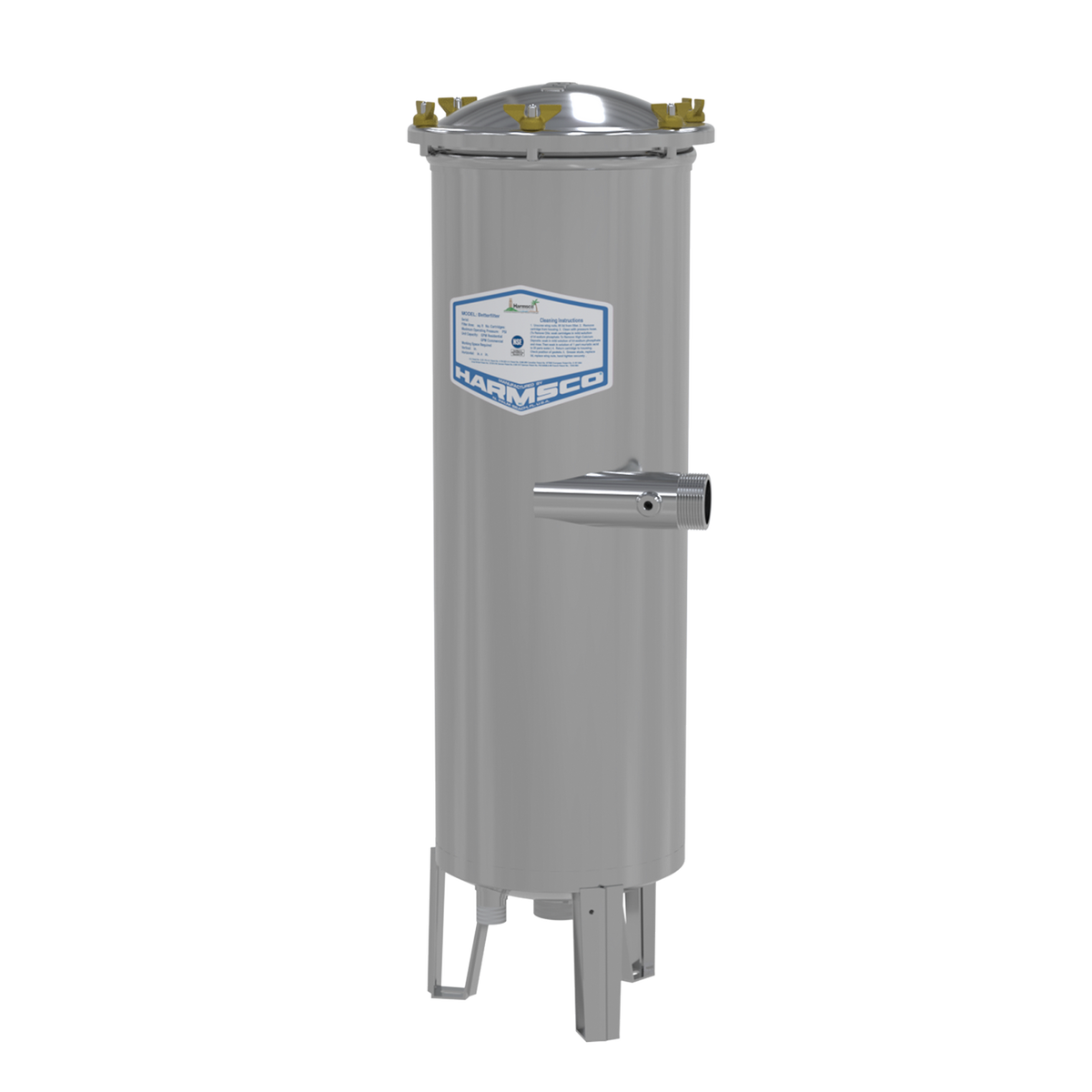 Harmsco Hurricane HUR 170 stainless cartridge pool filter, front view