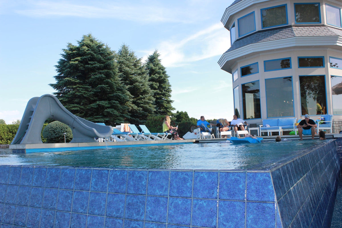 Global Pool Products Splash pool slide – flume view