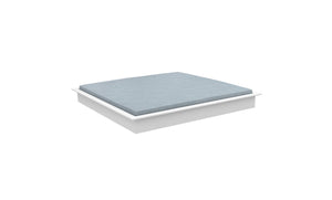 Ledge Lounger Echo Sunbed in-pool daybed with flat cushion, front three-quarter view
