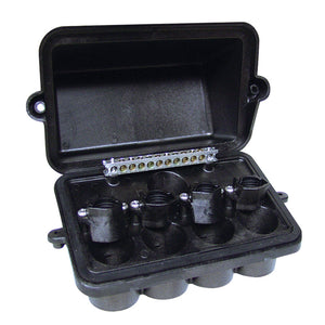 Intermatic PJB4175 junction box, lid open, three-quarter view