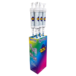 Spa Vac Handheld Spa and Hot Tub Vacuum — Display retail pack, reverse of carton