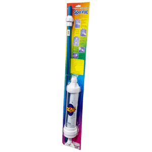 Spa Vac Handheld Spa and Hot Tub Vacuum — Blister Pack retail pack, reverse of carton
