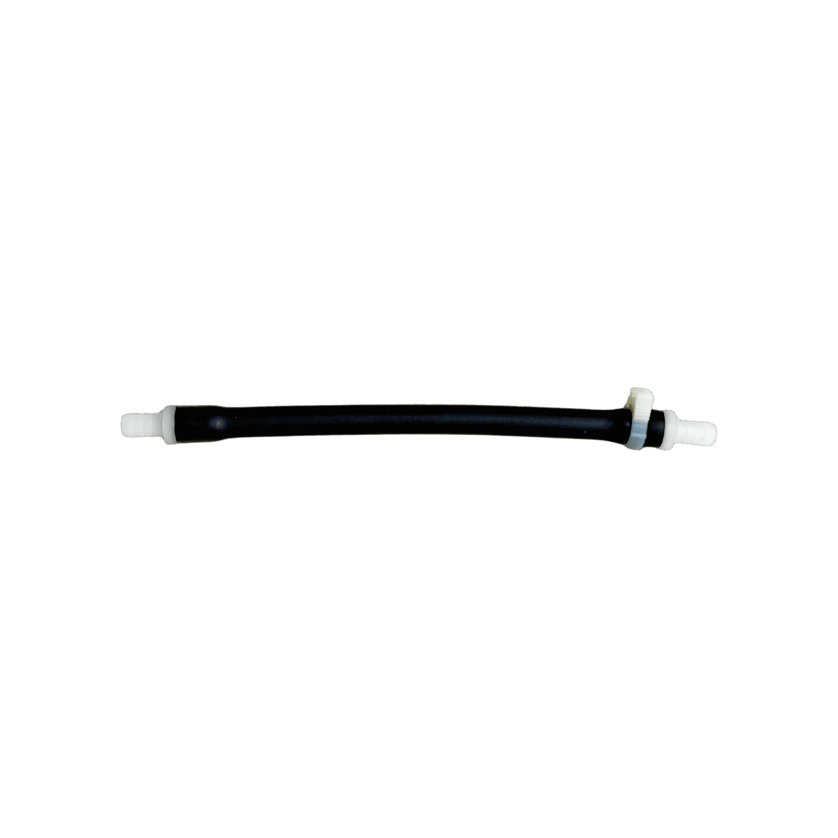 Pump Pinch Tube with Clamp and Fitting — the 8" Black Tygon — Acid option