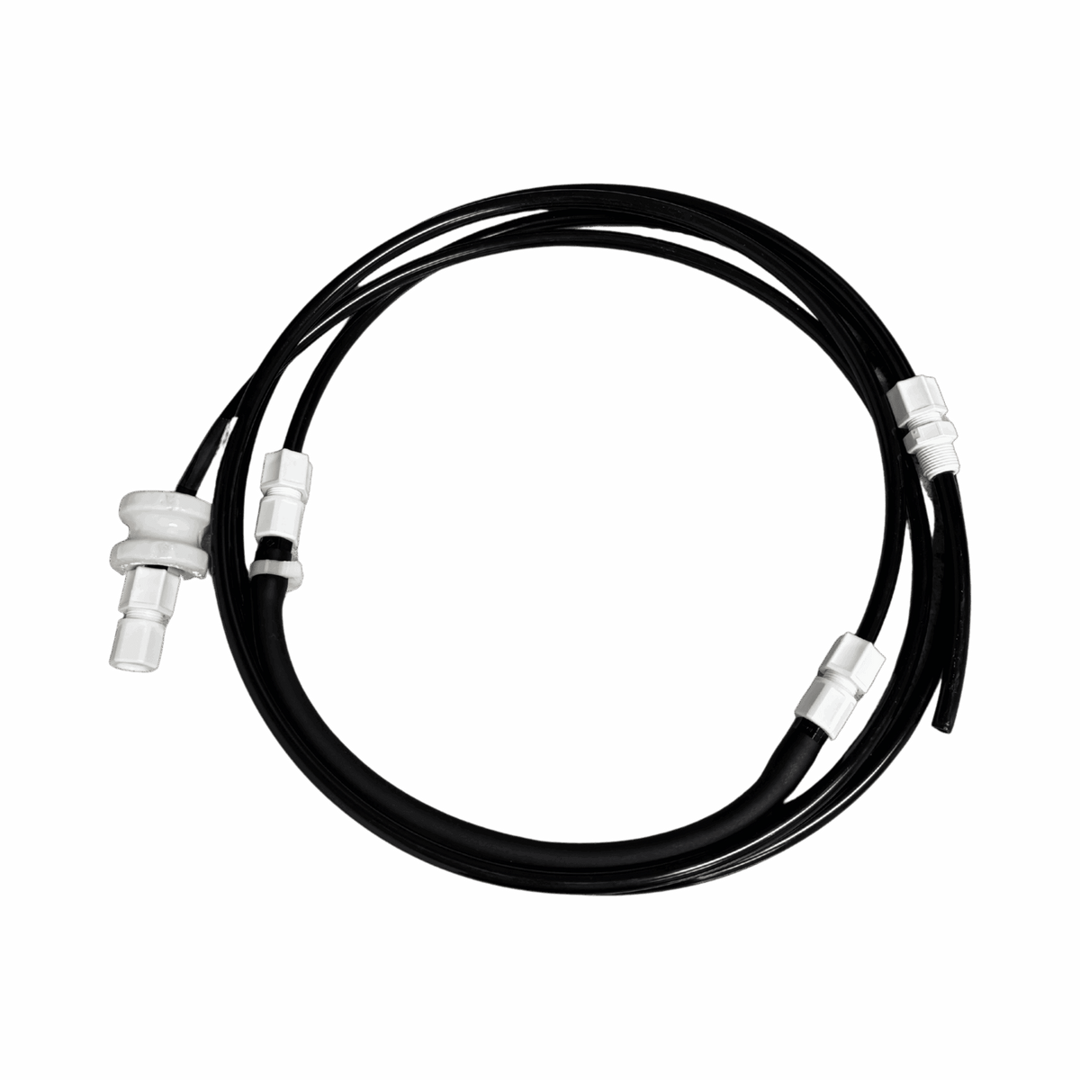 Peristaltic Pump Hose Assembly — the 13.5" Black Tygon + Poly option